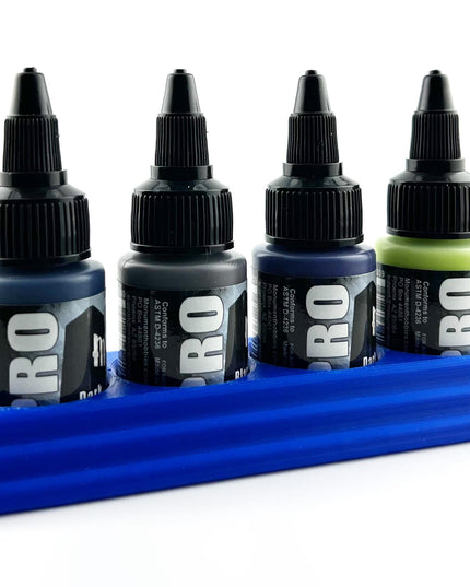Monument Hobbies 22ml 30mm Paint Bottle Holder / Long Stand - Holds 4 Monument Hobbies 22ml 30mm  Bottles w/ Anti-Slip Rubber Feet