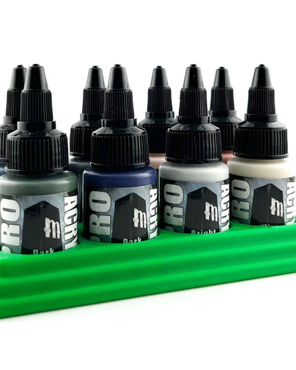 Monument Hobbies 22ml 30mm Paint Bottle Holder / Stand - Holds 8 Monument Hobbies 22ml 30mm  Bottles w/ Anti-Slip Rubber Feet - 3D Printed