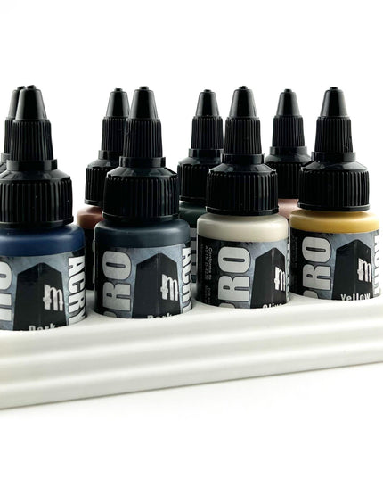 Monument Hobbies 22ml 30mm Paint Bottle Holder / Stand - Holds 8 Monument Hobbies 22ml 30mm  Bottles w/ Anti-Slip Rubber Feet - 3D Printed