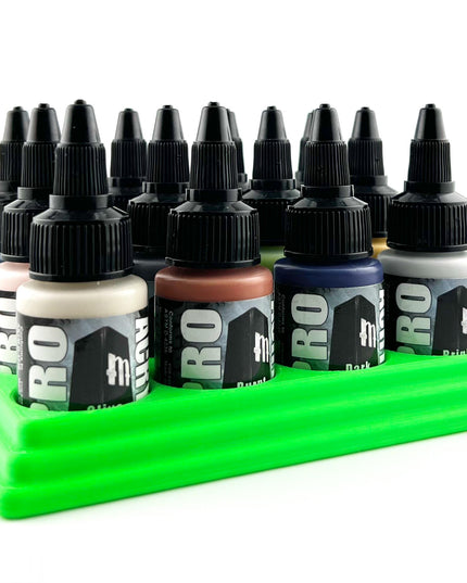 Monument Hobbies 22ml 30mm Paint Bottle Holder / Stand - Holds 12 Monument Hobbies 22ml 30mm  Bottles w/ Anti-Slip Rubber Feet - 3D Printed