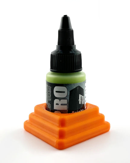 Monument Hobbies 22ml 30mm Paint Bottle Holder / Stand - Holds 1 Monument Hobbies 22ml 30mm  Bottle w/ Anti-Slip Rubber Feet - 3D Printed