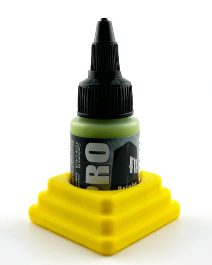 Monument Hobbies 22ml 30mm Paint Bottle Holder / Stand - Holds 1 Monument Hobbies 22ml 30mm  Bottle w/ Anti-Slip Rubber Feet - 3D Printed