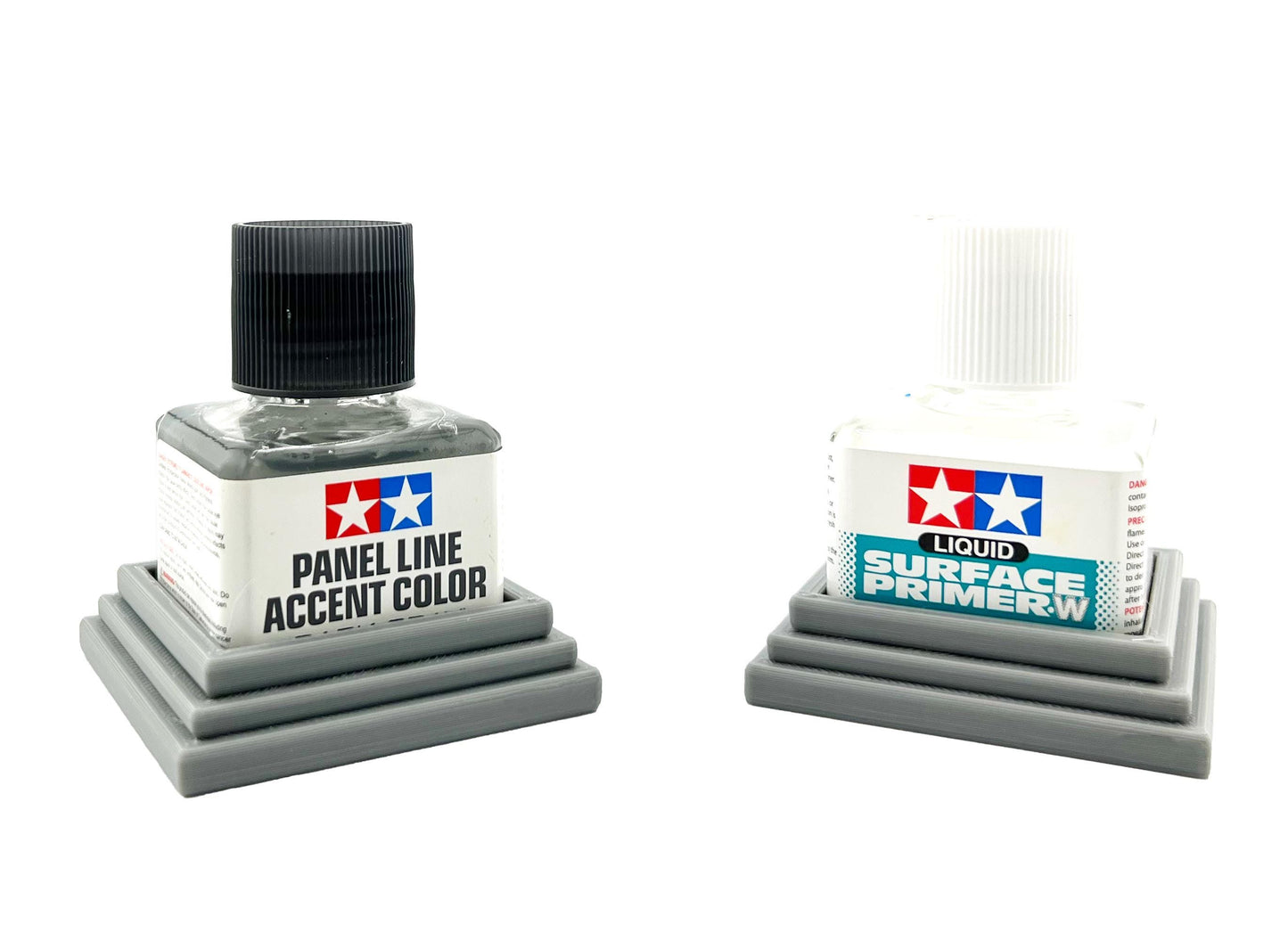 2 Anti-Tip 3D Printed Tamiya Glue Bottle Holder Square Style 1 Each w/Rubber Feet Holds 1 Tamiya 42ml Square Bottle Each Tamiya 87038 87182