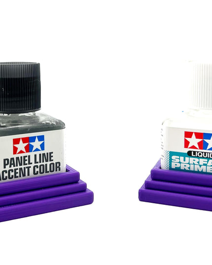 2 Anti-Tip 3D Printed Tamiya Glue Bottle Holder Square Style 1 Each w/Rubber Feet Holds 1 Tamiya 42ml Square Bottle Each Tamiya 87038 87182