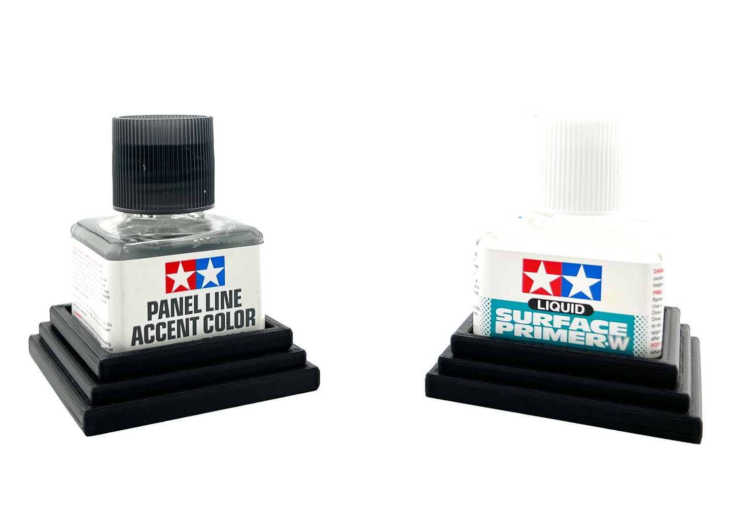 2 Anti-Tip 3D Printed Tamiya Glue Bottle Holder Square Style 1 Each w/Rubber Feet Holds 1 Tamiya 42ml Square Bottle Each Tamiya 87038 87182