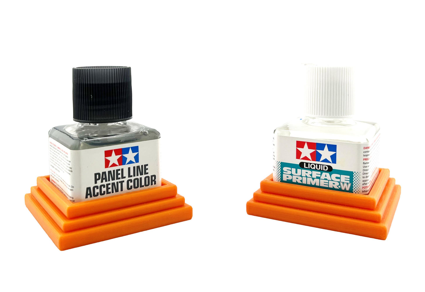 2 Anti-Tip 3D Printed Tamiya Glue Bottle Holder Square Style 1 Each w/Rubber Feet Holds 1 Tamiya 42ml Square Bottle Each Tamiya 87038 87182