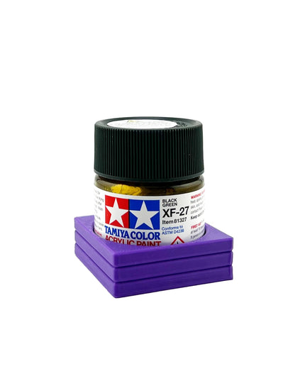 Tamiya 23ml Paint Bottle Holder - Holds 1 Tamiya 23ml Bottle with Anti-Slip Rubber Feet - 3d Printed