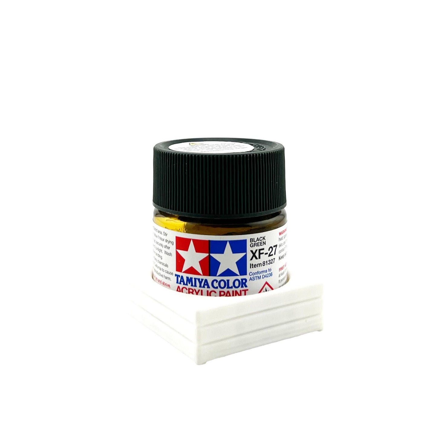 Tamiya 23ml Paint Bottle Holder - Holds 1 Tamiya 23ml Bottle with Anti-Slip Rubber Feet - 3d Printed