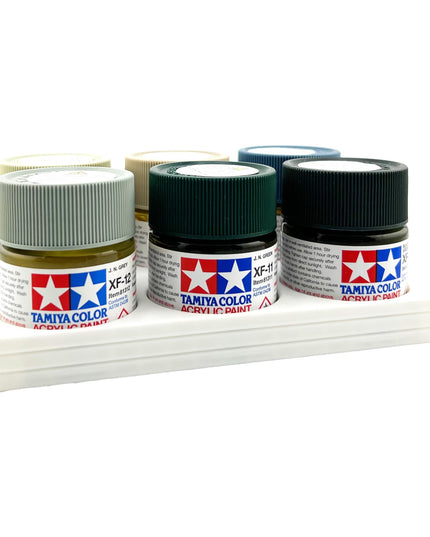 Tamiya 23ml Paint Bottle Holder - Holds 6 Tamiya 23ml Bottles with Anti-Slip Rubber Feet - 3d Printed