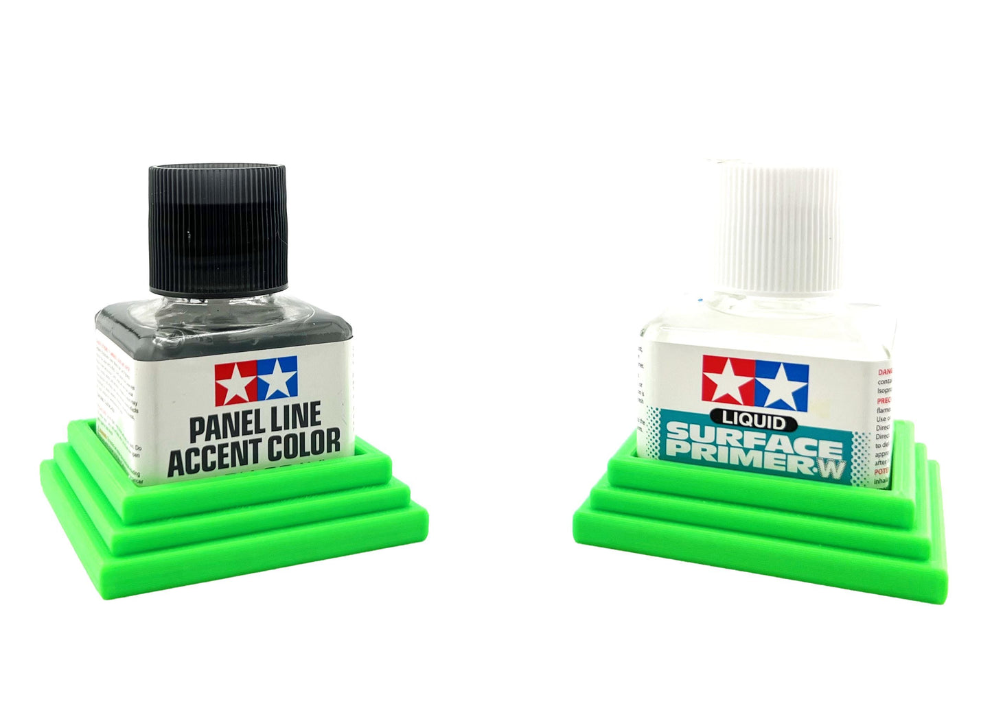 2 Anti-Tip 3D Printed Tamiya Glue Bottle Holder Square Style 1 Each w/Rubber Feet Holds 1 Tamiya 42ml Square Bottle Each Tamiya 87038 87182