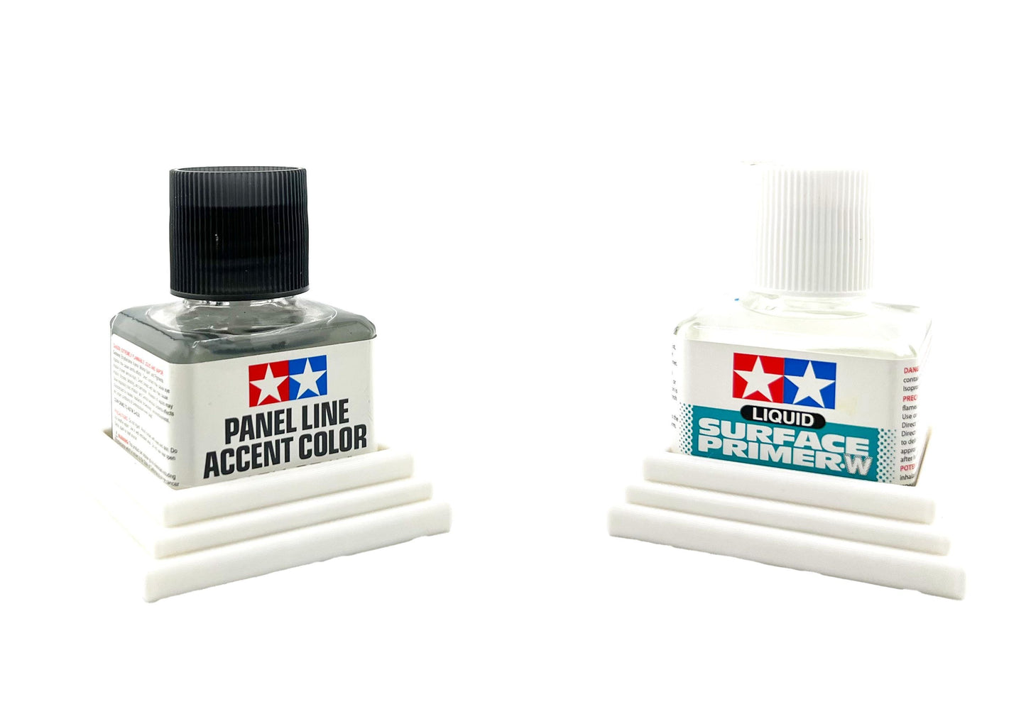 2 Anti-Tip 3D Printed Tamiya Glue Bottle Holder Square Style 1 Each w/Rubber Feet Holds 1 Tamiya 42ml Square Bottle Each Tamiya 87038 87182