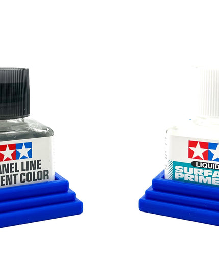 2 Anti-Tip 3D Printed Tamiya Glue Bottle Holder Square Style 1 Each w/Rubber Feet Holds 1 Tamiya 42ml Square Bottle Each Tamiya 87038 87182