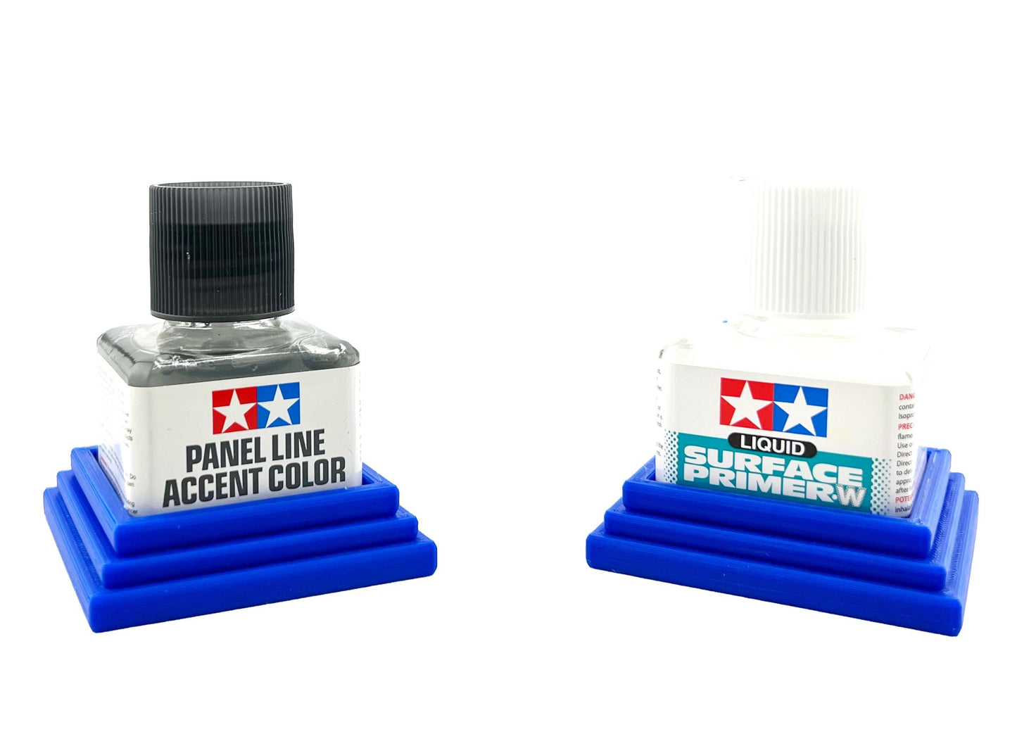 2 Anti-Tip 3D Printed Tamiya Glue Bottle Holder Square Style 1 Each w/Rubber Feet Holds 1 Tamiya 42ml Square Bottle Each Tamiya 87038 87182