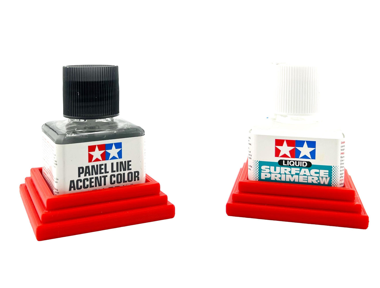 2 Anti-Tip 3D Printed Tamiya Glue Bottle Holder Square Style 1 Each w/Rubber Feet Holds 1 Tamiya 42ml Square Bottle Each Tamiya 87038 87182