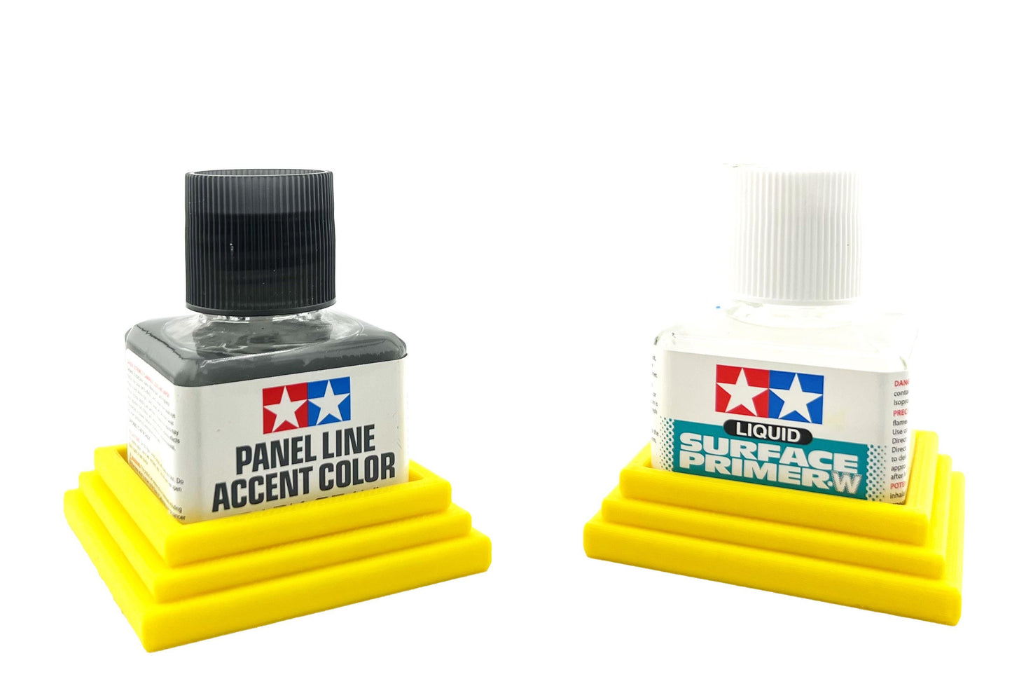 2 Anti-Tip 3D Printed Tamiya Glue Bottle Holder Square Style 1 Each w/Rubber Feet Holds 1 Tamiya 42ml Square Bottle Each Tamiya 87038 87182