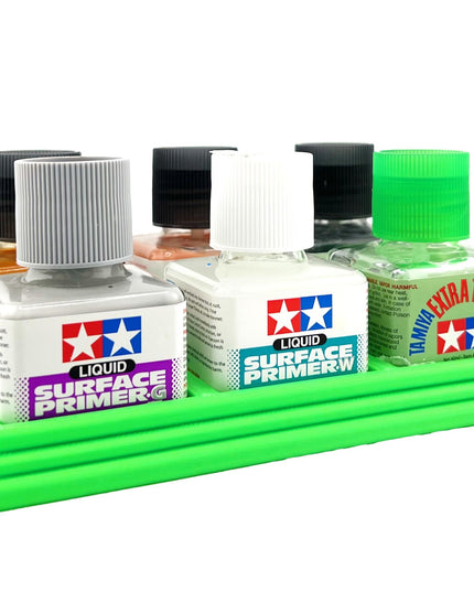 Anti-Tip 3D Printed Tamiya Glue Bottle Holder 6 Square with Rubber Feet Tamiya 87038 87182