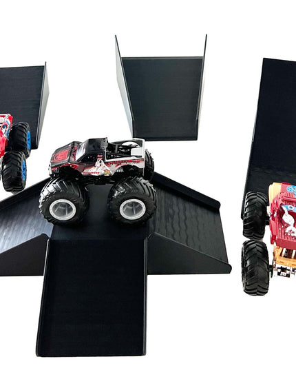 Jeff Did It! - Hot Wheels Monster Truck - 2 Lane Monster Truck 4 Jump Set Free Style - 3D Printed - Designed and Made in the USA