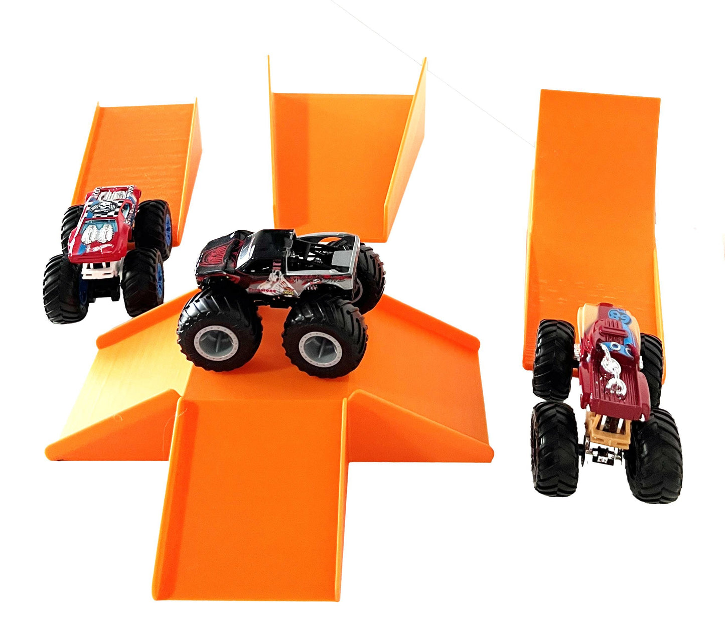 Jeff Did It! - Hot Wheels Monster Truck - 2 Lane Monster Truck 4 Jump Set Free Style - 3D Printed - Designed and Made in the USA