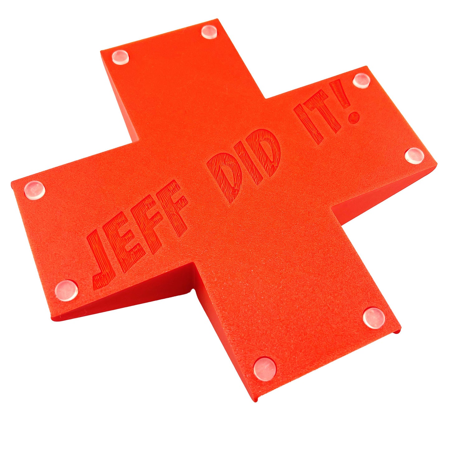 Jeff Did It! - Hot Wheels Monster Truck / Car - Free Style 2 Lane 4 Way Table Top Jump - Anti-Slip Rubber Feet - Designed & Made in the USA