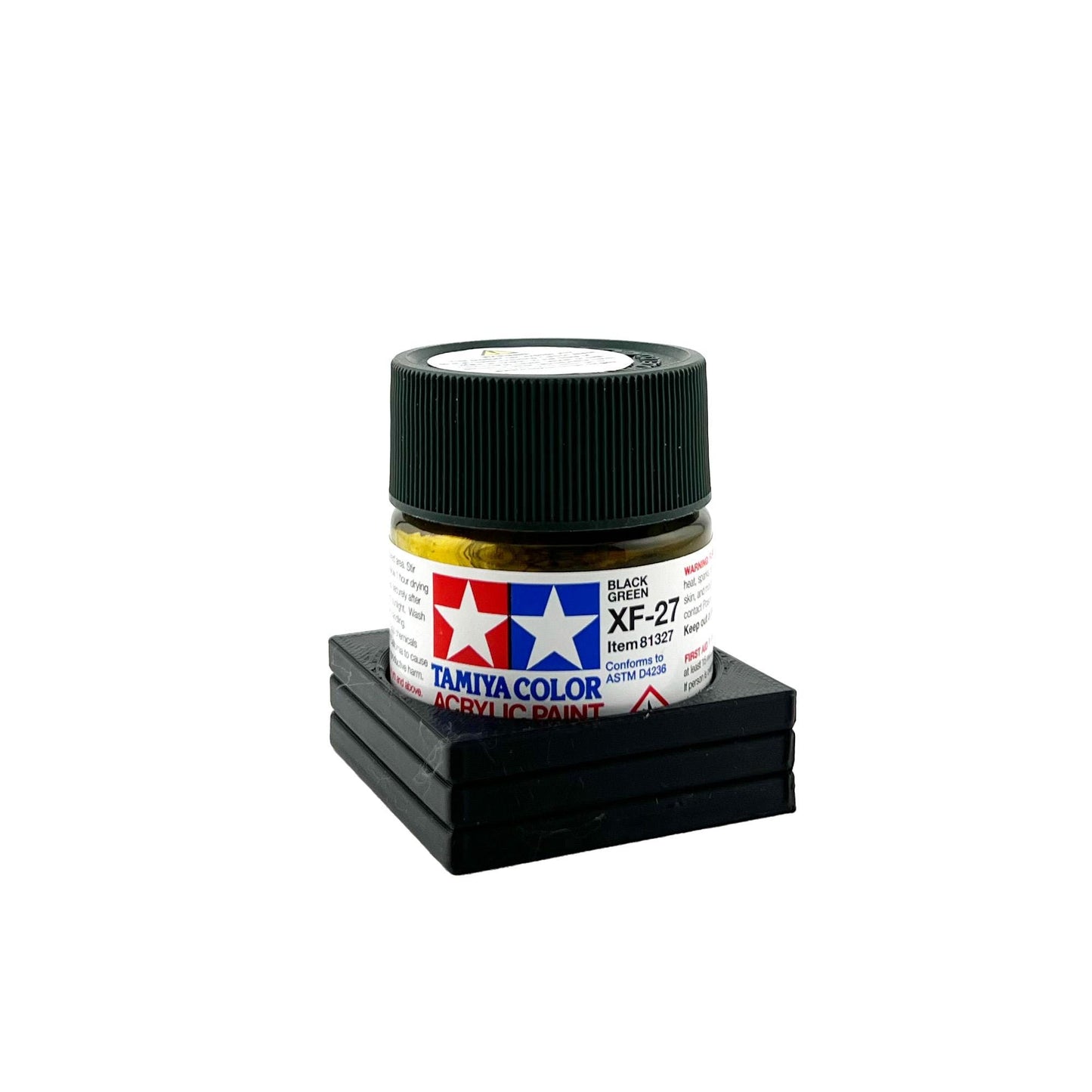 Tamiya 23ml Paint Bottle Holder - Holds 1 Tamiya 23ml Bottle with Anti-Slip Rubber Feet - 3d Printed