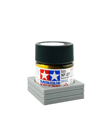 Tamiya 23ml Paint Bottle Holder - Holds 1 Tamiya 23ml Bottle with Anti-Slip Rubber Feet - 3d Printed