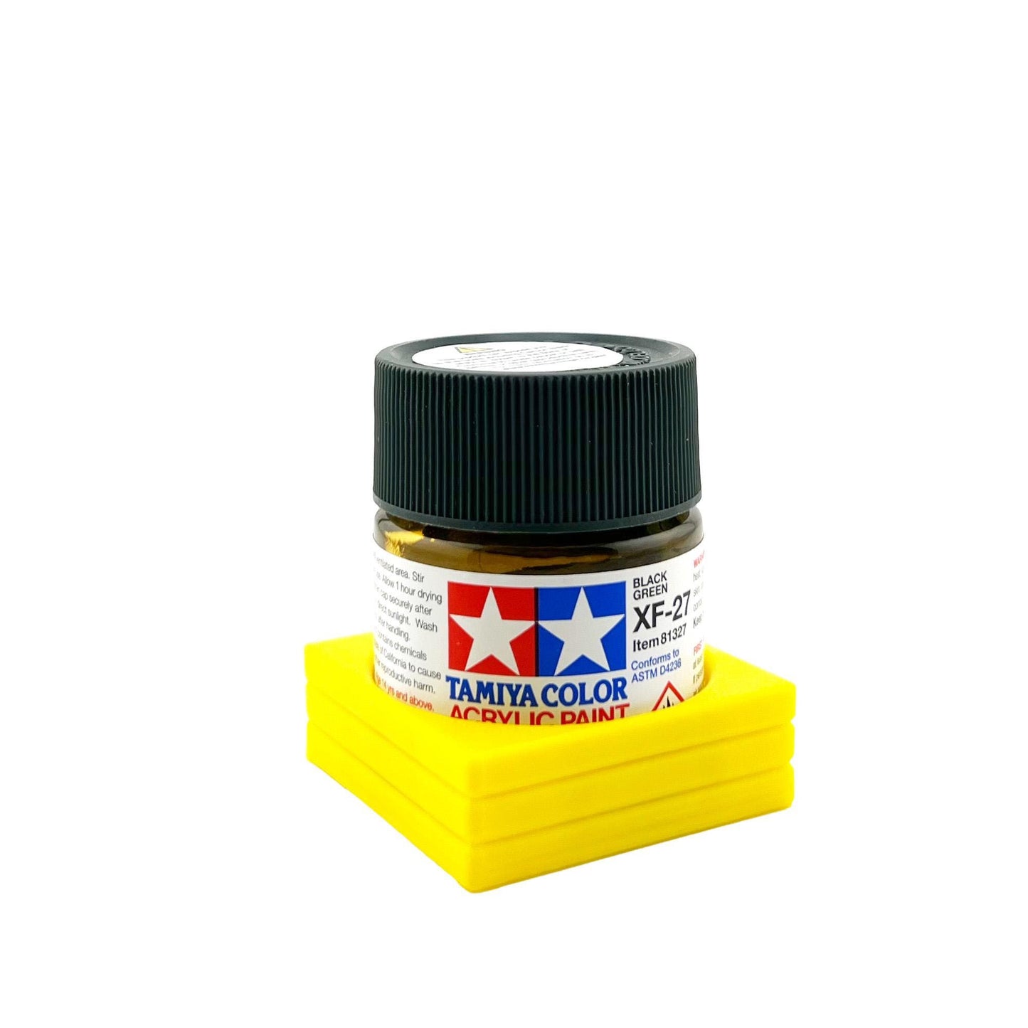 Tamiya 23ml Paint Bottle Holder - Holds 1 Tamiya 23ml Bottle with Anti-Slip Rubber Feet - 3d Printed