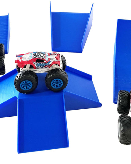 Jeff Did It! - Hot Wheels Monster Truck - 2 Lane Monster Truck 4 Jump Set Free Style - 3D Printed - Designed and Made in the USA
