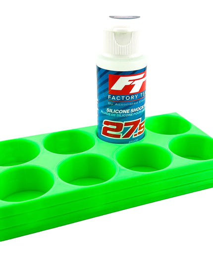 RC Shock Oil Bottle Holder - Holds 8 Bottles w/Anti-Slip Rubber Feet  Holds Most 2oz Shock Oil Bottles Team Associated, etc - 3D Printed