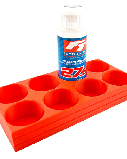 RC Shock Oil Bottle Holder - Holds 8 Bottles w/Anti-Slip Rubber Feet  Holds Most 2oz Shock Oil Bottles Team Associated, etc - 3D Printed