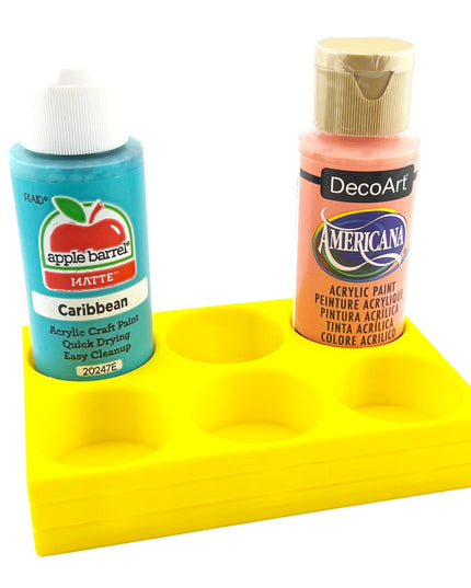 Apple Barrel Paint Bottle Holder  Holds 6 Bottles w/Anti-Slip Rubber Feet  Holds Most 2oz Craft Paint Bottles Smart Craft, etc - 3D Printed