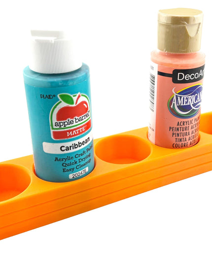 Apple Barrel Paint Bottle Holder  Holds 5 Bottles w/Anti-Slip Rubber Feet  Holds Most 2oz Craft Paint Bottles Smart Craft, etc - 3D Printed