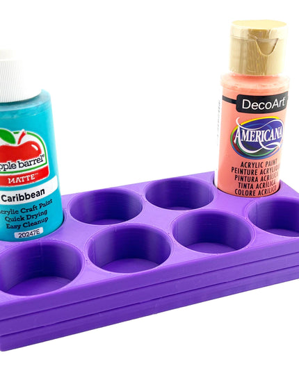 Apple Barrel Paint Bottle Holder  Holds 8 Bottles w/Anti-Slip Rubber Feet  Holds Most 2oz Craft Paint Bottles Smart Craft, etc - 3D Printed