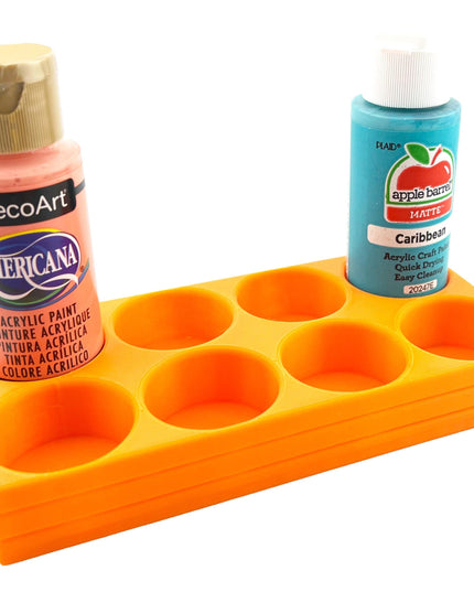 Apple Barrel Paint Bottle Holder  Holds 8 Bottles w/Anti-Slip Rubber Feet  Holds Most 2oz Craft Paint Bottles Smart Craft, etc - 3D Printed