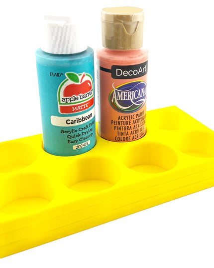 Apple Barrel Paint Bottle Holder  Holds 8 Bottles w/Anti-Slip Rubber Feet  Holds Most 2oz Craft Paint Bottles Smart Craft, etc - 3D Printed