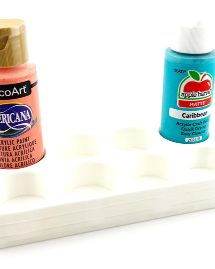 Apple Barrel Paint Bottle Holder  Holds 8 Bottles w/Anti-Slip Rubber Feet  Holds Most 2oz Craft Paint Bottles Smart Craft, etc - 3D Printed