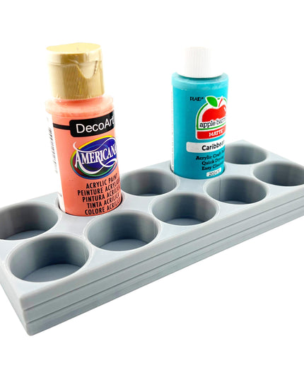 Apple Barrel Paint Bottle Holder  Holds 10 Bottles w/Anti-Slip Rubber Feet  Holds Most 2oz Craft Paint Bottles Smart Craft, etc - 3D Printed