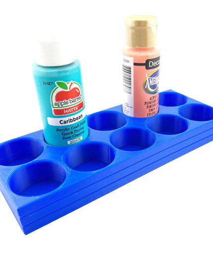 Apple Barrel Paint Bottle Holder  Holds 10 Bottles w/Anti-Slip Rubber Feet  Holds Most 2oz Craft Paint Bottles Smart Craft, etc - 3D Printed