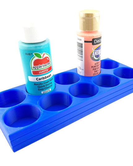 Apple Barrel Paint Bottle Holder  Holds 10 Bottles w/Anti-Slip Rubber Feet  Holds Most 2oz Craft Paint Bottles Smart Craft, etc - 3D Printed