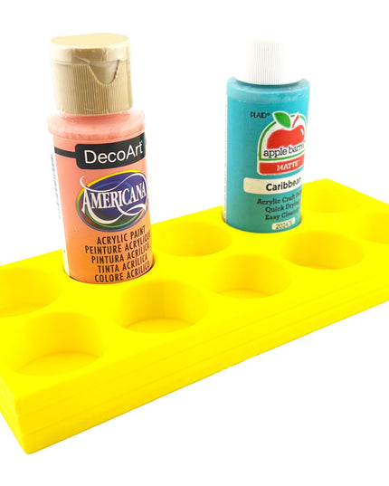 Apple Barrel Paint Bottle Holder  Holds 10 Bottles w/Anti-Slip Rubber Feet  Holds Most 2oz Craft Paint Bottles Smart Craft, etc - 3D Printed