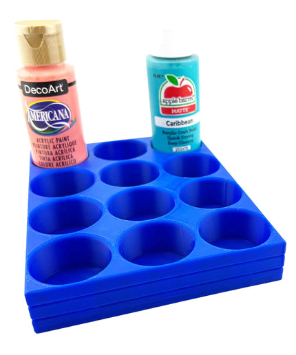 Apple Barrel Paint Bottle Holder  Holds 12 Bottles w/Anti-Slip Rubber Feet  Holds Most 2oz Craft Paint Bottles Smart Craft, etc - 3D Printed