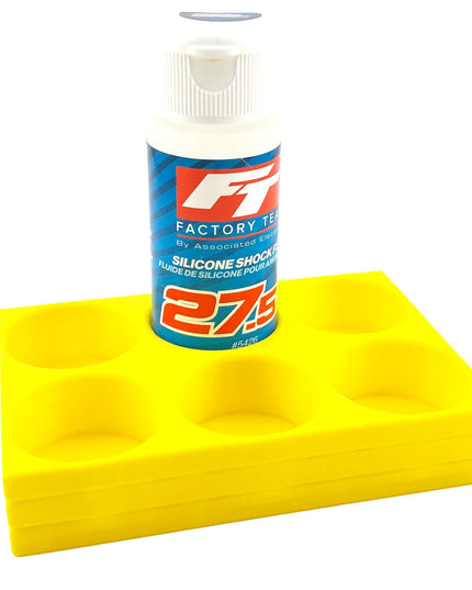RC Shock Oil Bottle Holder - Holds 6 Bottles w/Anti-Slip Rubber Feet  Holds Most 2oz Shock Oil Bottles Team Associated, etc - 3D Printed