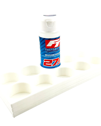 RC Shock Oil Bottle Holder - Holds 10 Bottles w/Anti-Slip Rubber Feet Holds Most 2oz Shock Oil Bottles Team Associated, etc - 3D Printed