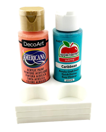 Apple Barrel Paint Bottle Holder  Holds 4 Bottles w/Anti-Slip Rubber Feet  Holds Most 2oz Craft Paint Bottles Smart Craft, etc - 3D Printed