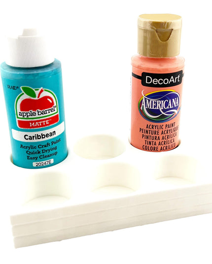 Apple Barrel Paint Bottle Holder  Holds 6 Bottles w/Anti-Slip Rubber Feet  Holds Most 2oz Craft Paint Bottles Smart Craft, etc - 3D Printed