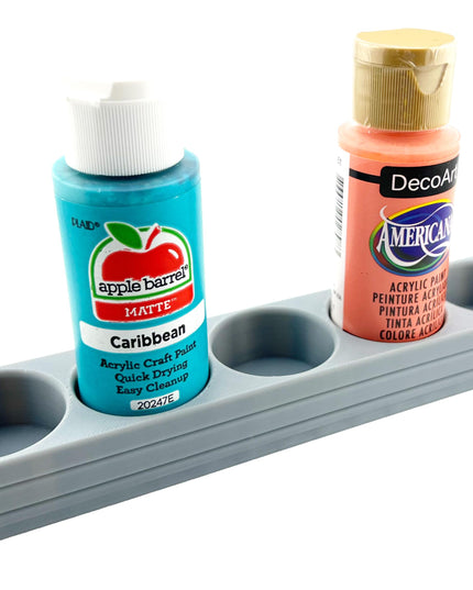 Apple Barrel Paint Bottle Holder  Holds 5 Bottles w/Anti-Slip Rubber Feet  Holds Most 2oz Craft Paint Bottles Smart Craft, etc - 3D Printed
