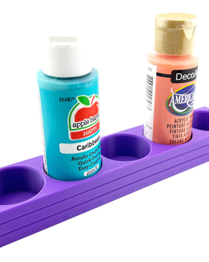 Apple Barrel Paint Bottle Holder  Holds 5 Bottles w/Anti-Slip Rubber Feet  Holds Most 2oz Craft Paint Bottles Smart Craft, etc - 3D Printed
