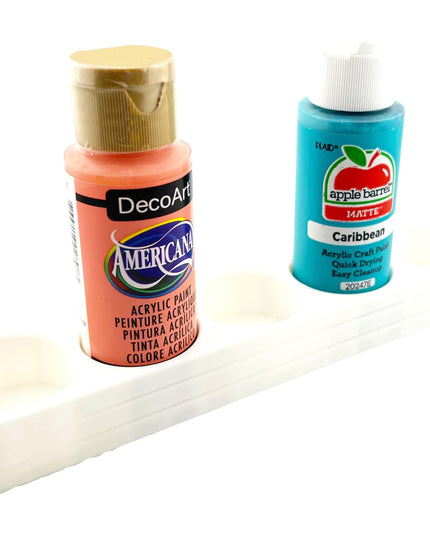 Apple Barrel Paint Bottle Holder  Holds 5 Bottles w/Anti-Slip Rubber Feet  Holds Most 2oz Craft Paint Bottles Smart Craft, etc - 3D Printed