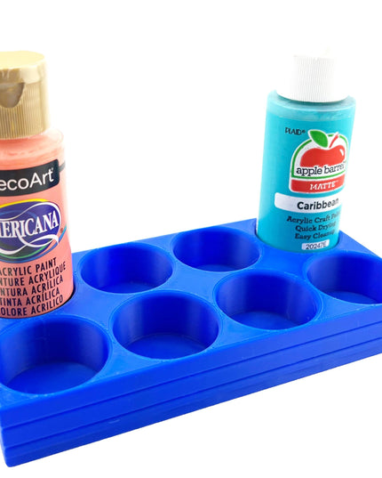 Apple Barrel Paint Bottle Holder  Holds 8 Bottles w/Anti-Slip Rubber Feet  Holds Most 2oz Craft Paint Bottles Smart Craft, etc - 3D Printed