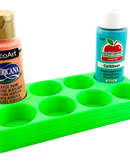 Apple Barrel Paint Bottle Holder  Holds 8 Bottles w/Anti-Slip Rubber Feet  Holds Most 2oz Craft Paint Bottles Smart Craft, etc - 3D Printed