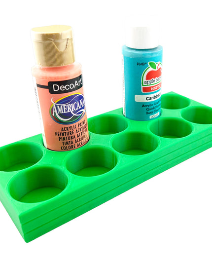 Apple Barrel Paint Bottle Holder  Holds 10 Bottles w/Anti-Slip Rubber Feet  Holds Most 2oz Craft Paint Bottles Smart Craft, etc - 3D Printed